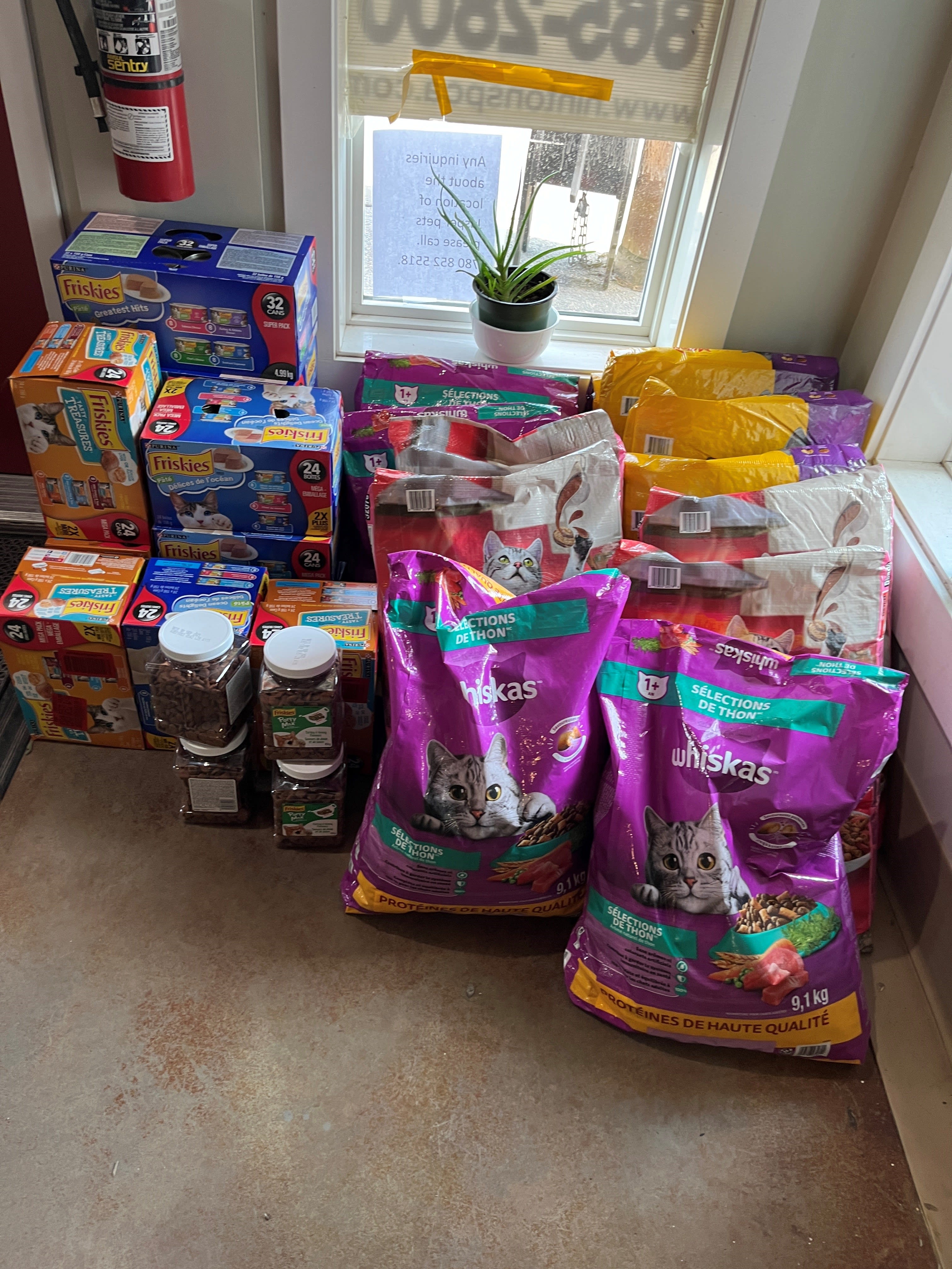 photo of supplies at hinton spca